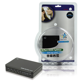 Distribuidor HDMI de 4 puertos compatible con 3D HQ