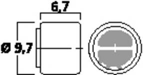 Cápsula micro electret (omnidireccional), versión subminiatura, para montaje en CI, paso 2,5 mm