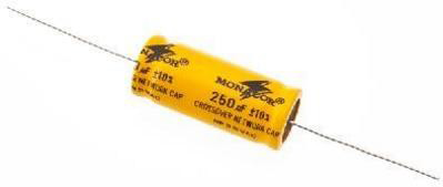 Para aplicaciones de frecuencia audio, p.ej. para redes crossover. Estabilidad de voltaje 35V˜/100V corriente continuar , 150W/ 8Ω, 300W/4Ω. Factor de pérdida muy bajo, índice de corriente alto con estabilidad duradera del valor.