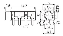 15430 JACK 3.5 HEMBRA 4 CONTACTOS CHASIS