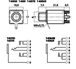 Conectores JACK 6.3 SIN AISLAR CHASIS