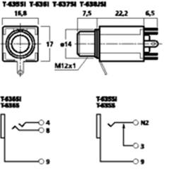 Conectores JACK 6.3 AISLADAS CHASIS