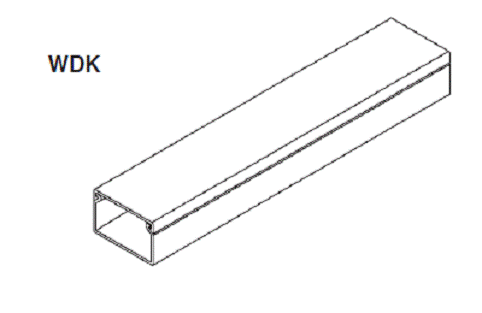 Canaleta de superficie para cableados sin pegamento en la base para facilitar la correcta y fácil colocación en superficies lisas. 