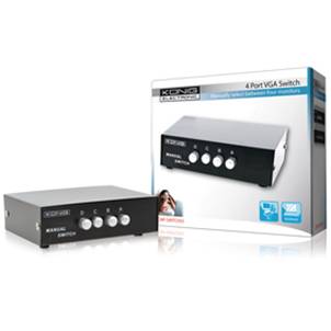 Conmutador manual VGA de 4 puertos